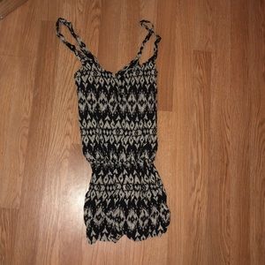 Black and white tribal romper